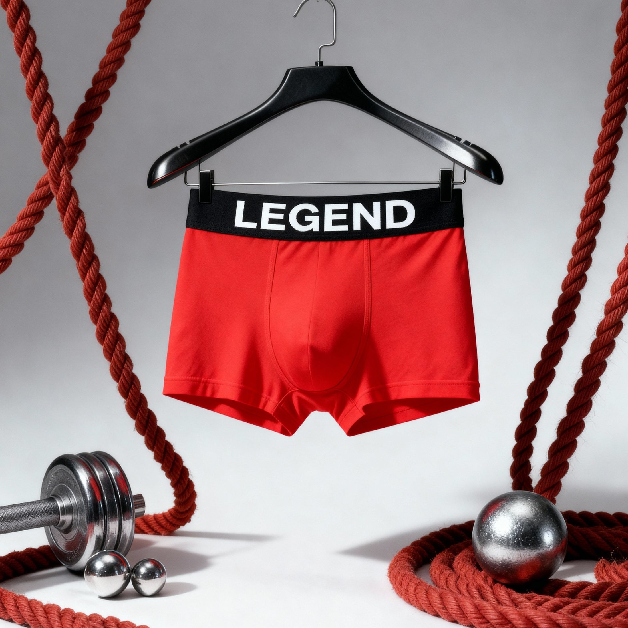 Nudevo® Boxershorts 3er-Set „Legend“ – Rot
