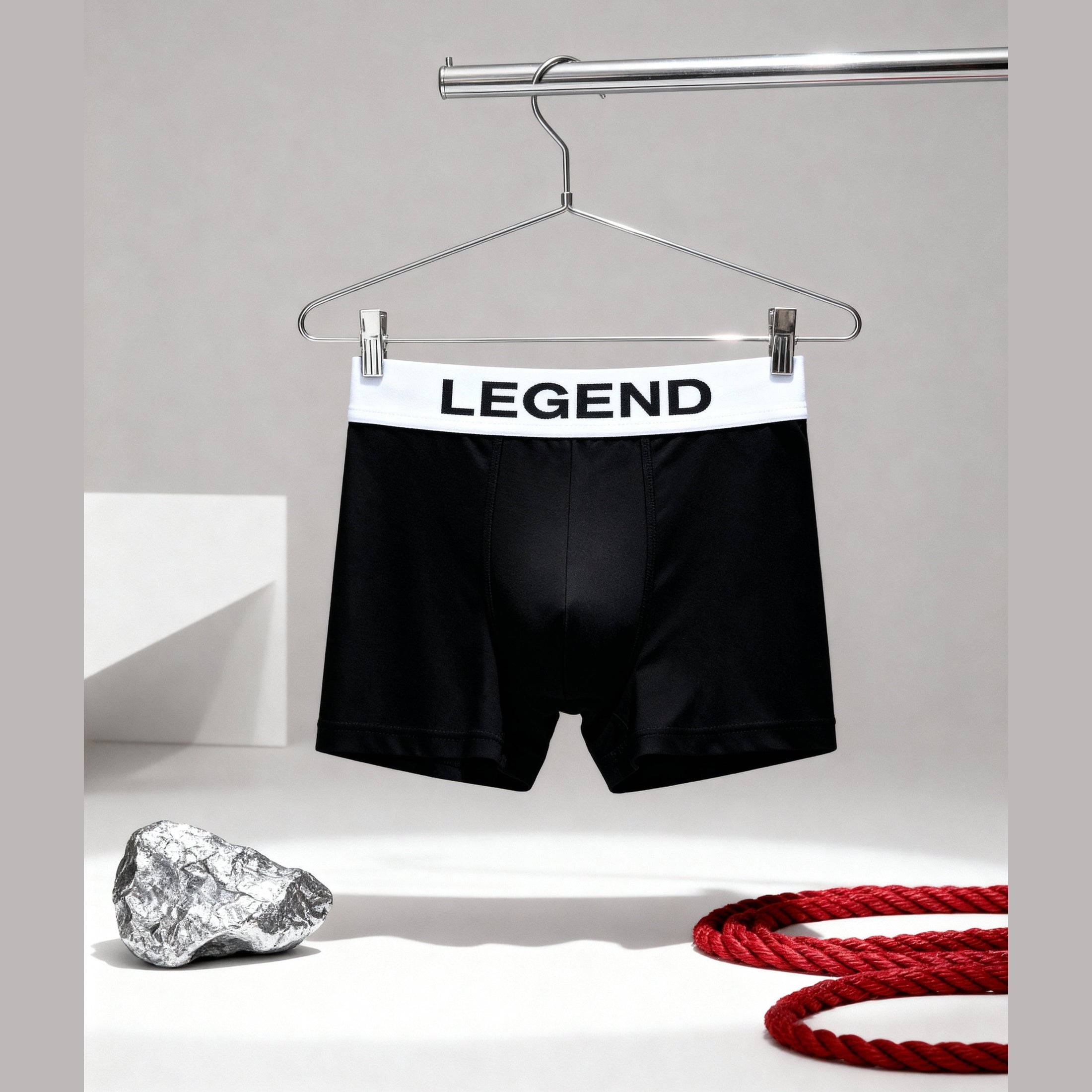 Nudevo® Boxershorts 3er-Set „Legend“ – Schwarz