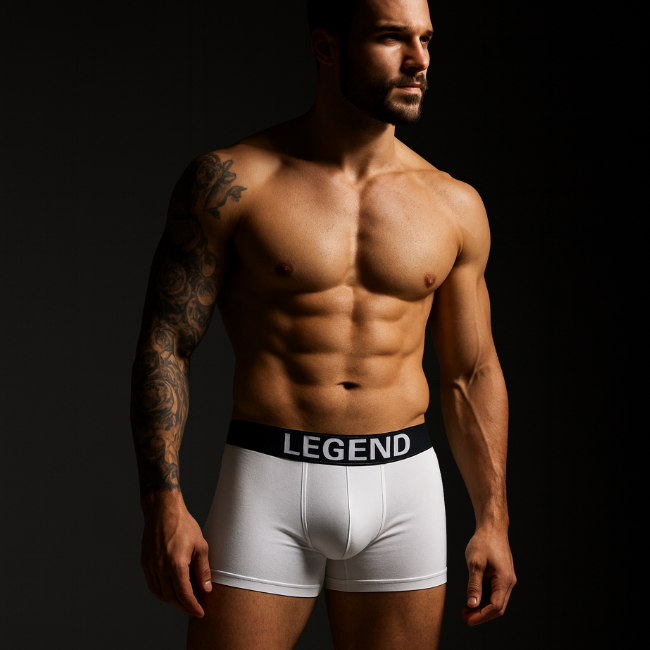 Nudevo® Boxershorts 3er-Set „Legend“ – Weiß