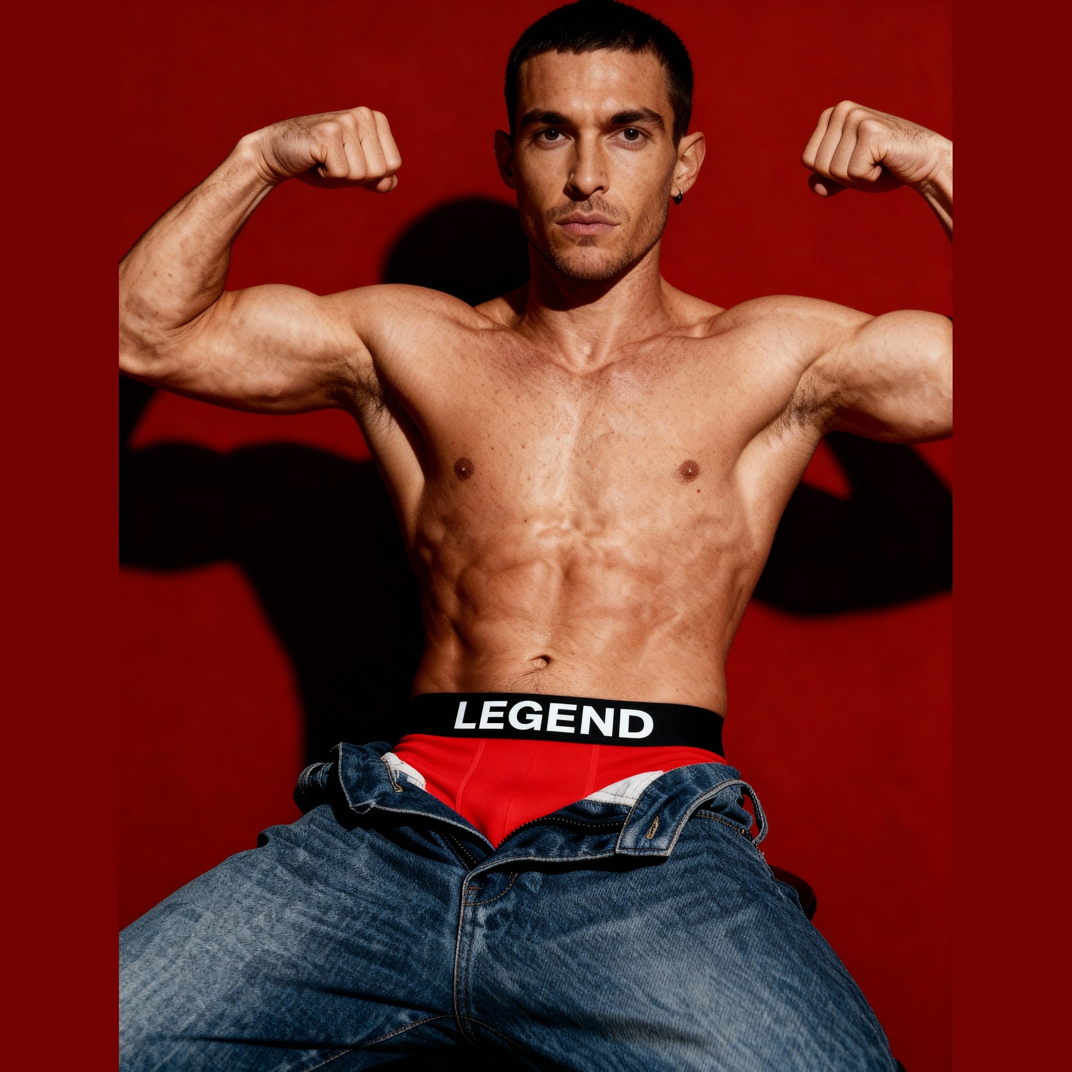 Nudevo® Boxershorts 3er-Set „Legend“ – Rot