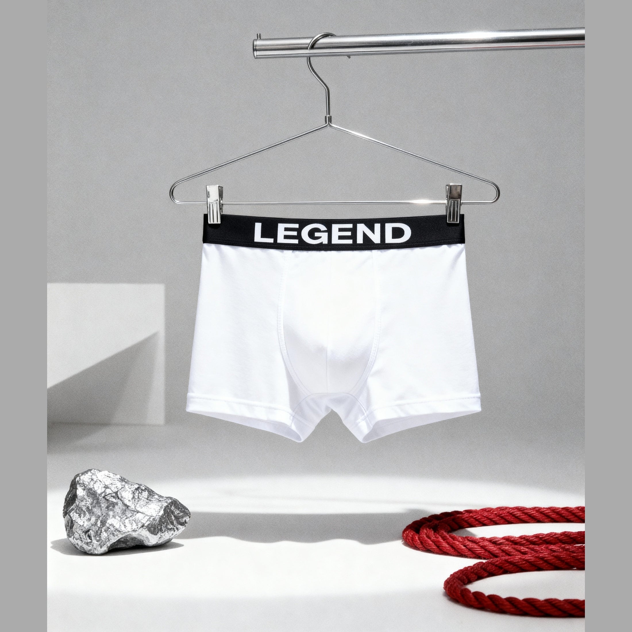 Nudevo® Boxershorts 3er-Set „Legend“ – Weiß