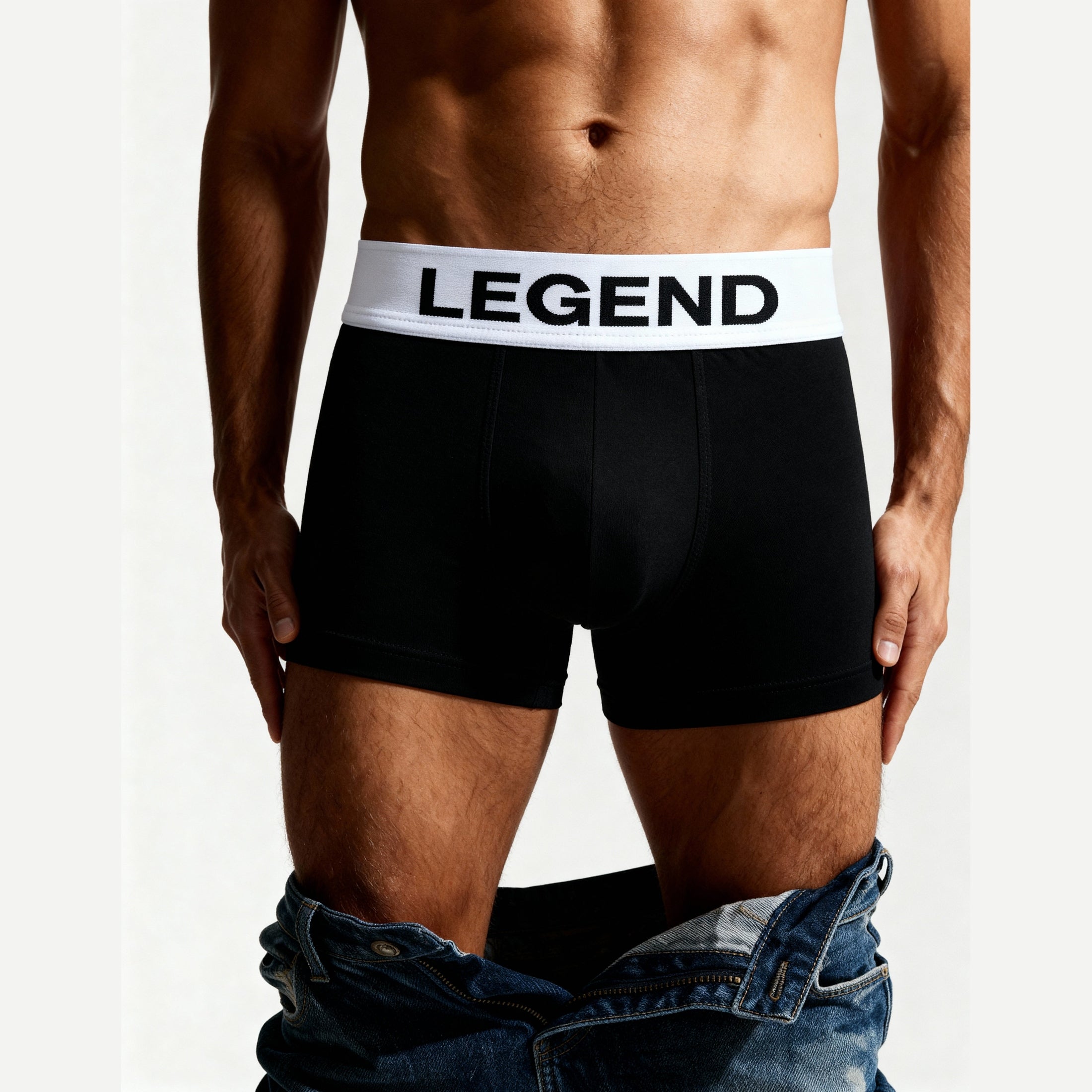 Nudevo® Boxershorts 3er-Set „Legend“ – Schwarz