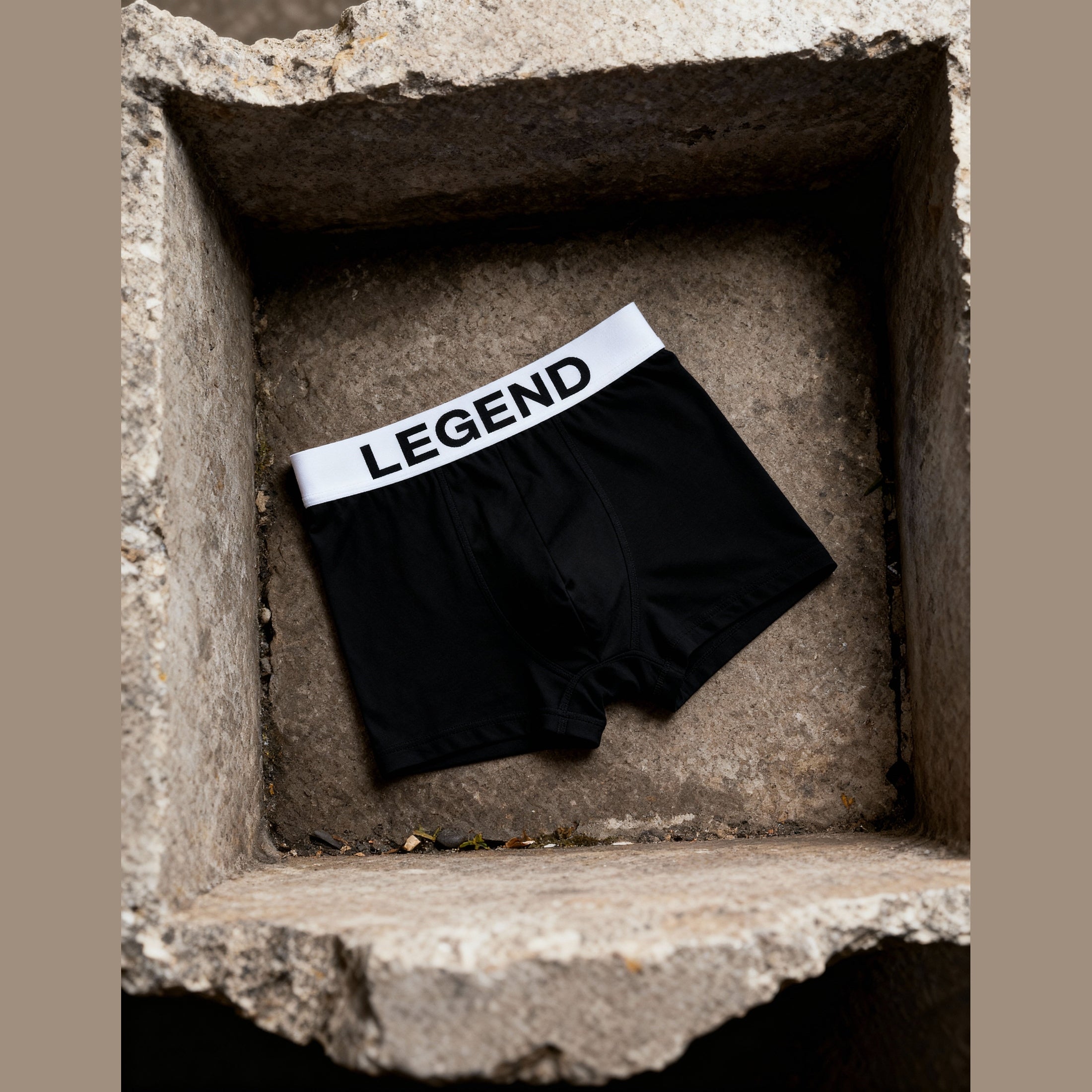 Nudevo® Boxershorts 3er-Set „Legend“ – Schwarz